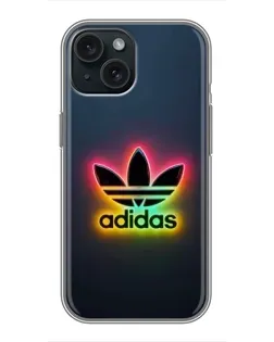 Чохол для iPhone 15 з картинкою «Неоновий Adidas»