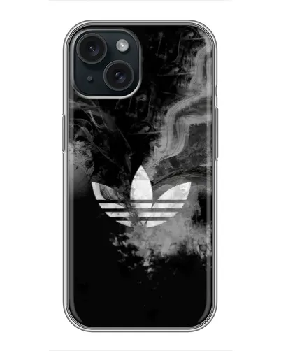 Чохол для iPhone 15 з картинкою «Абстрактний дим Adidas»