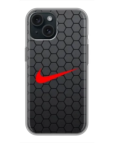 Чохол для iPhone 15 з картинкою «Nike — карбонова сітка»
