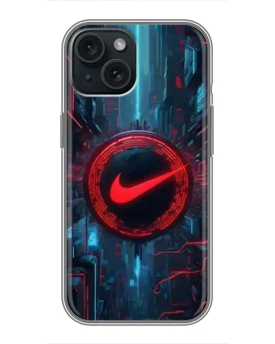 Чохол для iPhone 15 з картинкою «Техногенний стиль Nike»