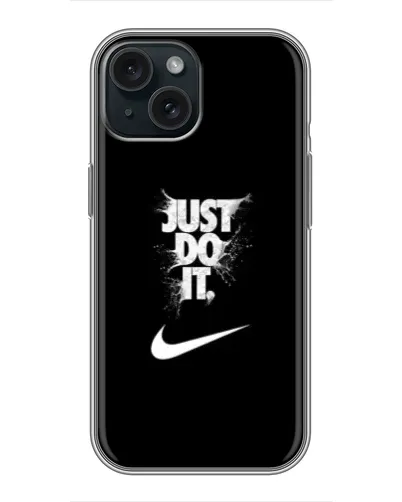 Чохол для iPhone 15 з картинкою «Текстовий принт Nike»