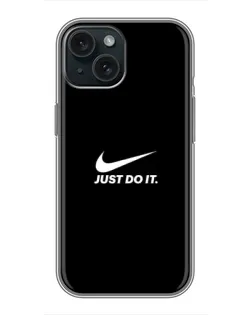 Чохол для iPhone 15 з картинкою «Мінімалізм від Nike»