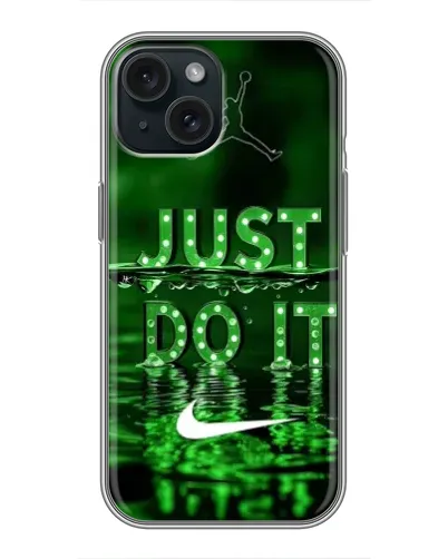 Чохол для iPhone 15 з картинкою «Зелений неоновий Nike»
