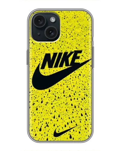 Чохол для iPhone 15 з картинкою «Жовтий текстурний Nike»