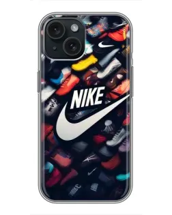 Чохол для iPhone 15 з картинкою «Колекція кросівок Nike»