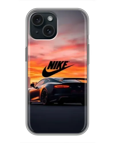 Чохол для iPhone 15 з картинкою «Nike та суперкар»