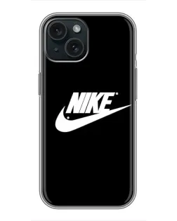 Чехол для iPhone 15 с картинкой «Мазки краски Nike» Чехол для iPhone 15 с картинкой «Мазки краски Nike»