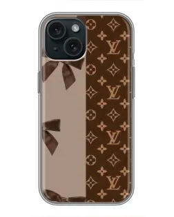 Чохол для iPhone 15 з картинкою «Louis Vuitton — банти»
