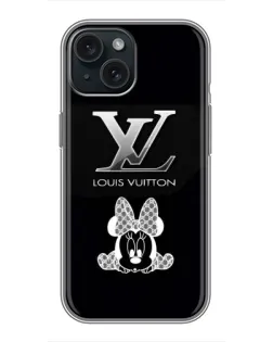 Чохол для iPhone 15 з картинкою «LV та Мінні Маус»