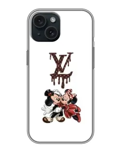 Чохол для iPhone 15 з картинкою «LV та Міккі Маус»