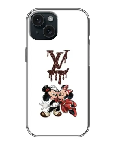 Чохол для iPhone 15 з картинкою «LV та Міккі Маус»