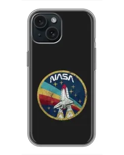 Чохол для iPhone 15 з картинкою «NASA — емблема місії»