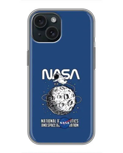 Чохол для iPhone 15 з картинкою «NASA — місячна місія»