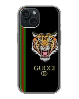 Чохол для iPhone 15 з картинкою «Тигр Gucci»