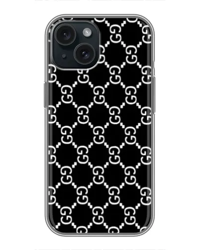Чохол для iPhone 15 з картинкою «Gucci — сітчастий паттерн»