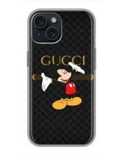 Чохол для iPhone 15 з картинкою «Міккі Маус Gucci»