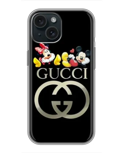 Чохол для iPhone 15 з картинкою «Gucci — герої Disney»