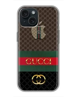 Чохол для iPhone 15 з картинкою «Gucci — брендований десерт»