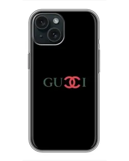 Чохол для iPhone 15 з картинкою «Gucci — червоний градієнт»