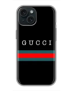 Чохол для iPhone 15 з картинкою «Gucci — червоний пояс»