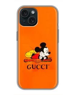 Чохол для iPhone 15 з картинкою «Міккі Маус Gucci — помаранч» Чохол для iPhone 15 з картинкою «Міккі Маус Gucci — помаранч»