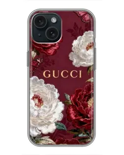 Чохол для iPhone 15 з картинкою «Gucci — бордові троянди» Чохол для iPhone 15 з картинкою «Gucci — бордові троянди»