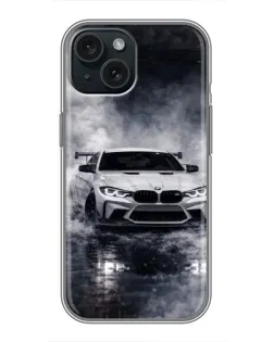 Чохол для iPhone 15 з картинкою «BMW крізь туман»