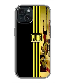 Чехол для iPhone 15 с картинкой «PUBG — камуфляжный шлем»
