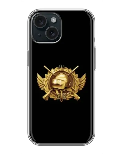 Чехол для iPhone 15 с картинкой «PUBG — оранжевый градиент»