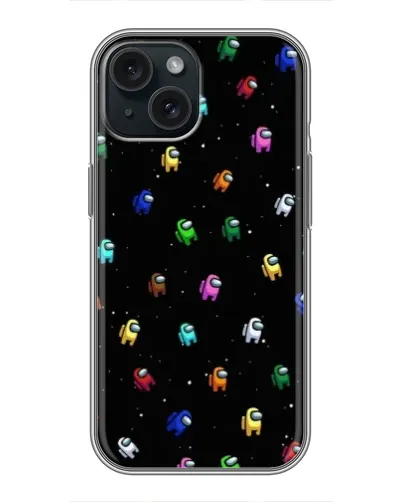 Чохол для iPhone 15 з картинкою «Екіпаж Among Us»