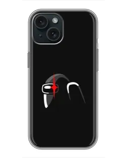 Чохол для iPhone 15 з картинкою «Among Us шолом»