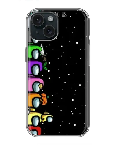 Чохол для iPhone 15 з картинкою «Команда Among Us»
