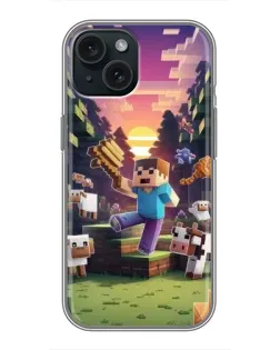 Чохол для iPhone 15 з картинкою «Стів на фермі»