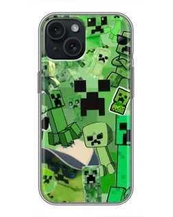 Чохол для iPhone 15 з картинкою «Кріпери Minecraft»