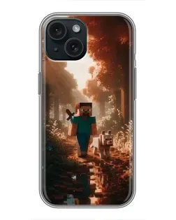 Чохол для iPhone 15 з картинкою «Стів у лісі»
