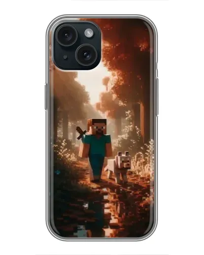 Чохол для iPhone 15 з картинкою «Стів у лісі»