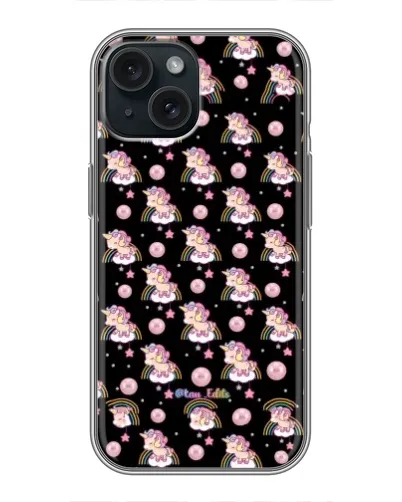 Чохол для iPhone 15 з картинкою «Magic Unicorn паттерн»
