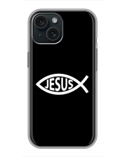 Чехол для iPhone 15 с картинкой «Классический Jesus»