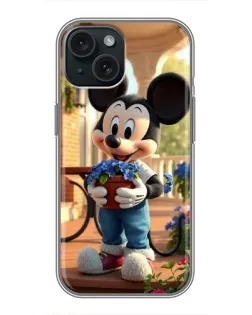 Чохол для iPhone 15 з картинкою «Міккі садівник»