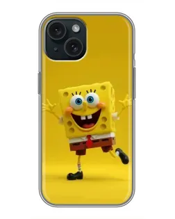 Чохол для iPhone 15 з картинкою «Позитивний Губка Боб»
