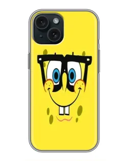 Чехол для iPhone 15 с картинкой «Минималистичный Спанч Боб»