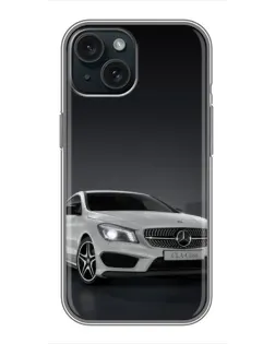 Чохол для iPhone 15 з картинкою «Mercedes AMG GT Silver»