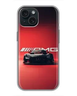 Чохол для iPhone 15 з картинкою «Mercedes AMG — червона лінія»