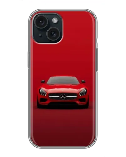 Чохол для iPhone 15 з картинкою «Червоний Mercedes AMG»
