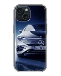 Чохол для iPhone 15 з картинкою «Mercedes EQ — майбутнє»
