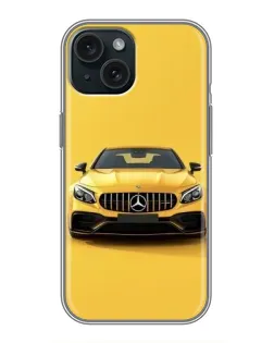 Чохол для iPhone 15 з картинкою «Жовтий Mercedes GT»