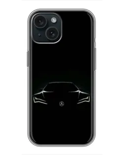 Чохол для iPhone 15 з картинкою «Mercedes — силует авто» Чохол для iPhone 15 з картинкою «Mercedes — силует авто»