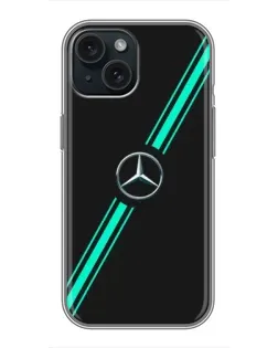 Чохол для iPhone 15 з картинкою «Спортивні лінії Mercedes» Чохол для iPhone 15 з картинкою «Спортивні лінії Mercedes»