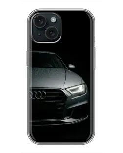 Чохол для iPhone 15 з картинкою «Audi — деталізація кузова»