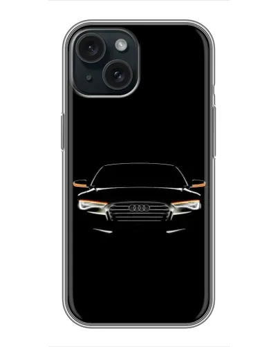 Чохол для iPhone 15 з картинкою «Audi — нічний контур»